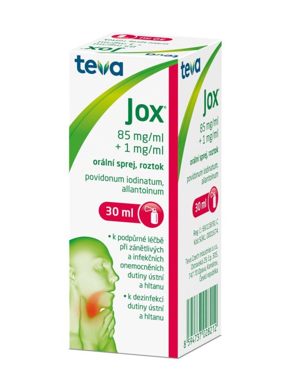 JOX 85MG/ML+1MG/ML Orální sprej, roztok 1X30ML