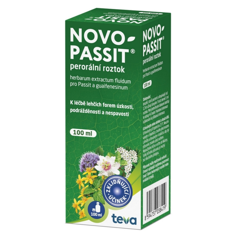 NOVO-PASSIT 77,5MG/ML+40MG/ML perorální roztok 1X100ML