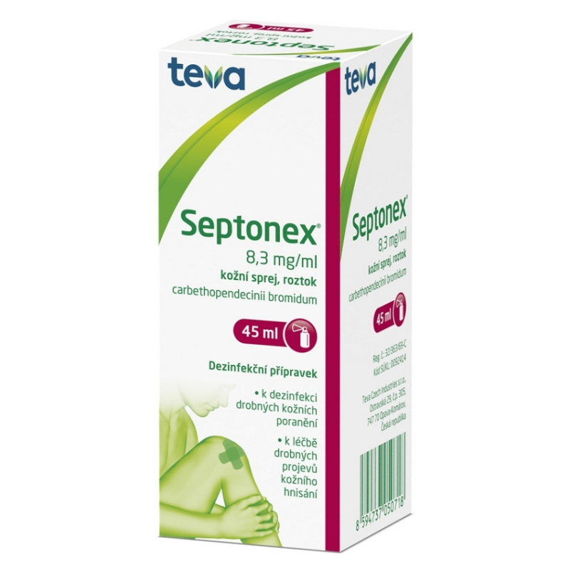 SEPTONEX 8,3MG/ML Kožní sprej, roztok 1X45ML