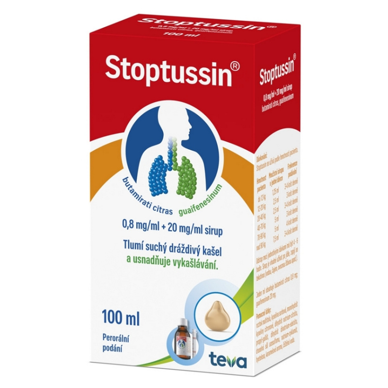 STOPTUSSIN 0,8MG/ML+20MG/ML sirup 1X100ML