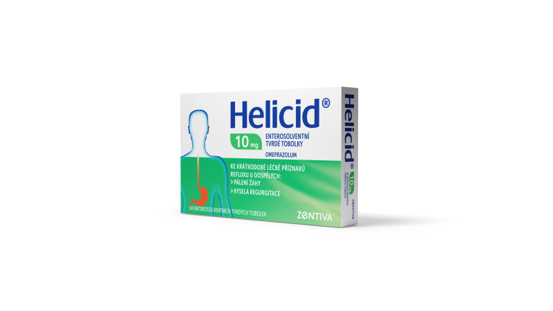 Helicid 10 Zentiva 10mg 14 enterosolventích tobolek