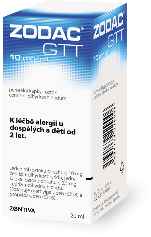 ZODAC 10MG/ML Perorální kapky, roztok 1X20ML