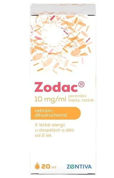 ZODAC 10MG/ML Perorální kapky, roztok 1X20ML