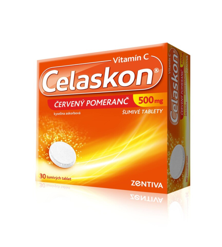 CELASKON Červený pomeranč 500 mg 30 šumivých tablet
