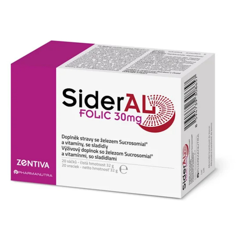 SiderAL Folic 30mg 20 sáčků