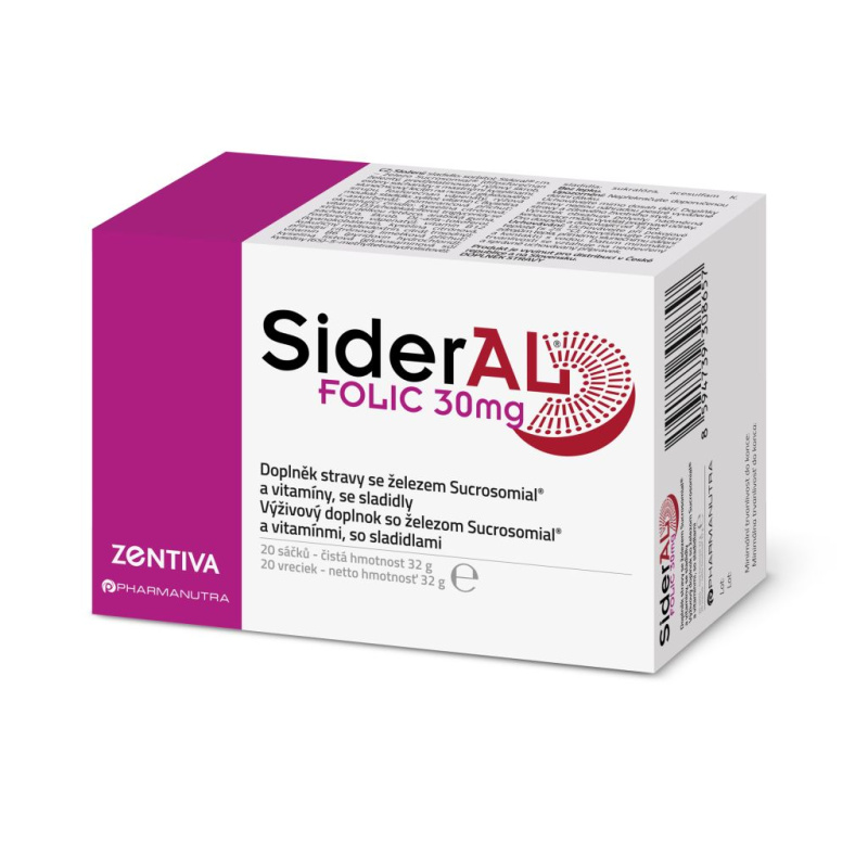 SiderAL Folic 30mg 20 sáčků