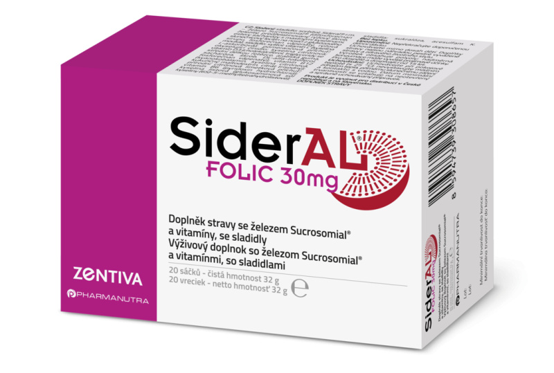 SiderAL Folic 30mg 20 sáčků