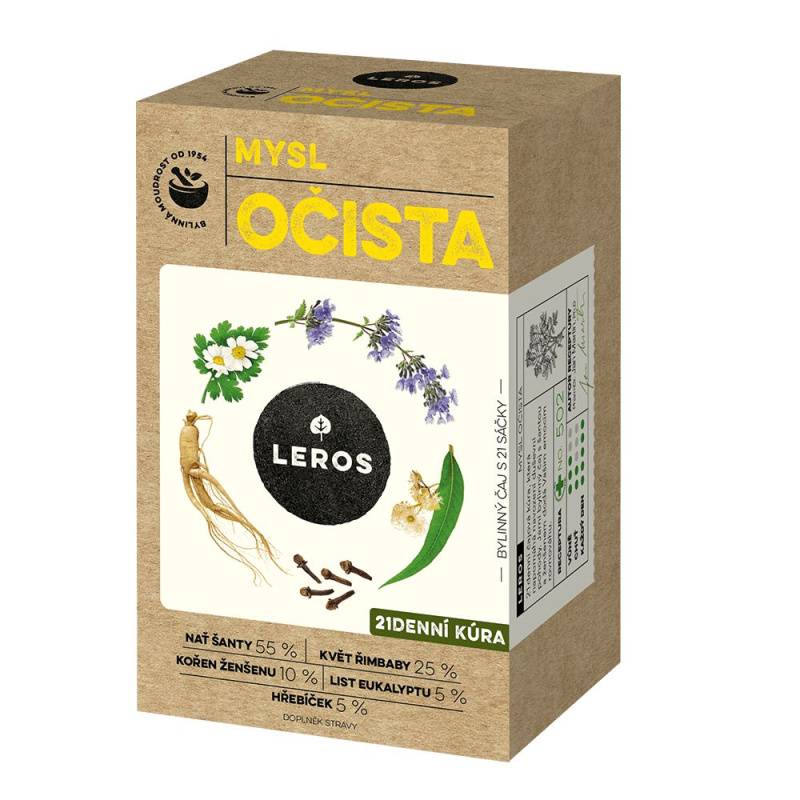 Leros Dobré bytí - bylinný čaj - Očista mysli