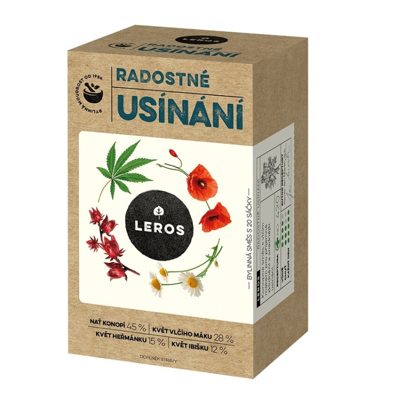 LEROS Radostné usínání konopí & vlčí mák 20 sáčků