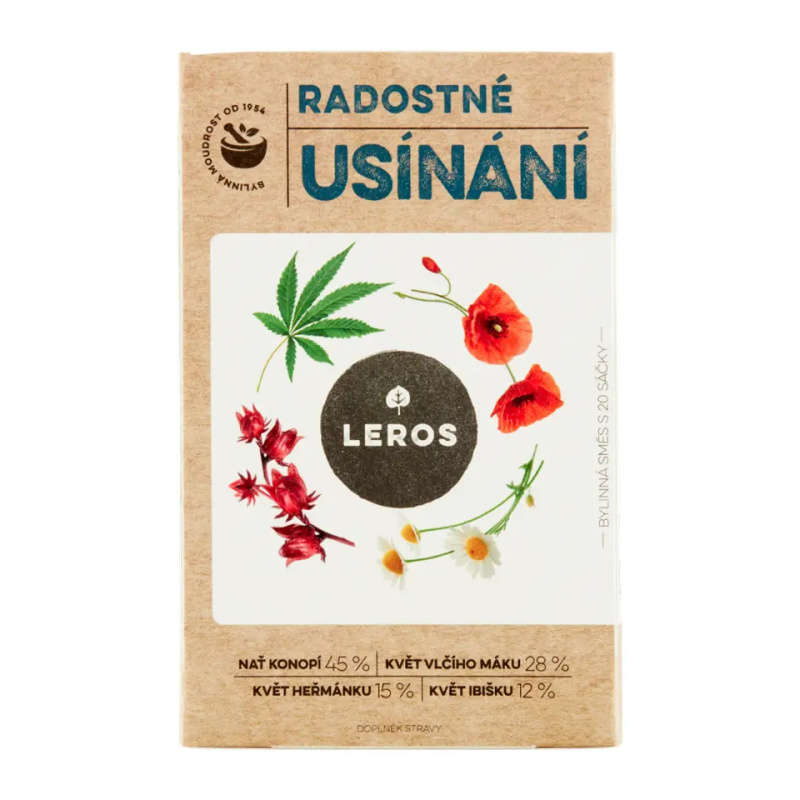 LEROS Radostné usínání konopí & vlčí mák 20 sáčků