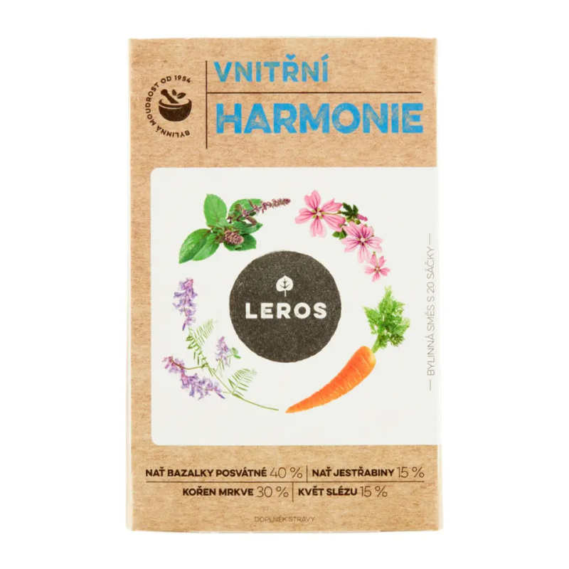 Leros Vnitřní harmonie - bylinný čaj - bazalka & sléz