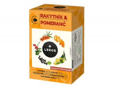 Leros Čajový Dýchánek - bylinný čaj - Rakytník & pomeranč