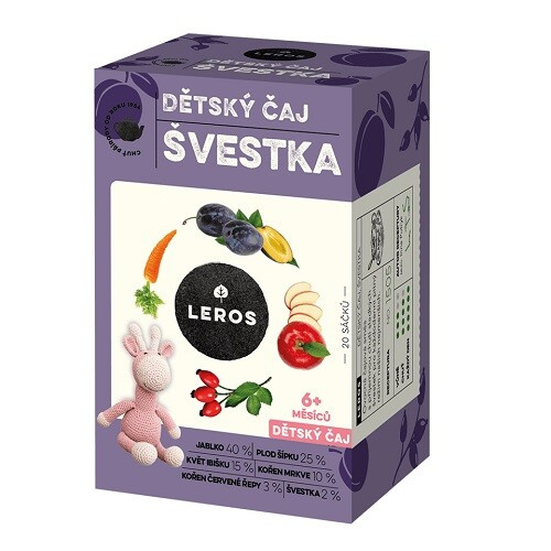 LEROS Dětský čaj švestka 20 sáčků