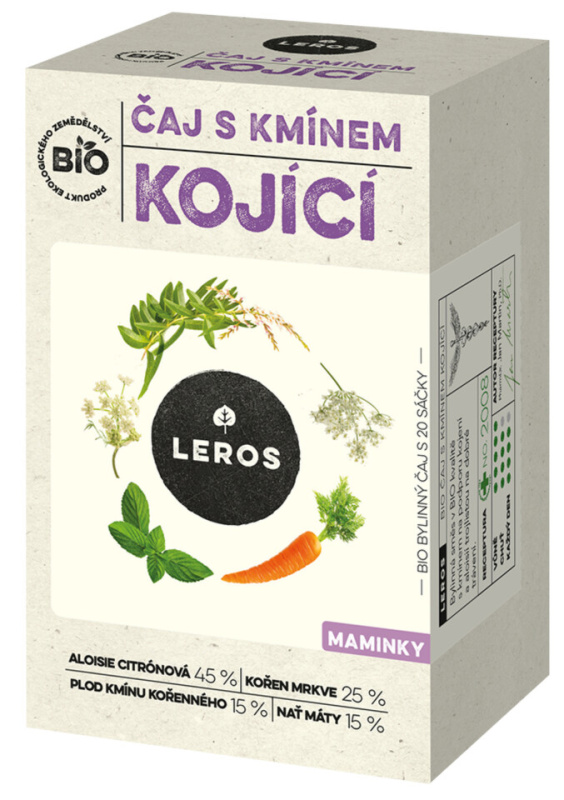 LEROS Čaj kojící s kmínem 20 sáčků BIO