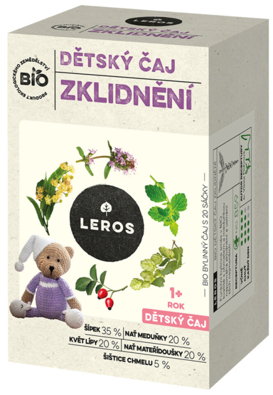 LEROS Dětský čaj zklidnění 20 sáčků BIO