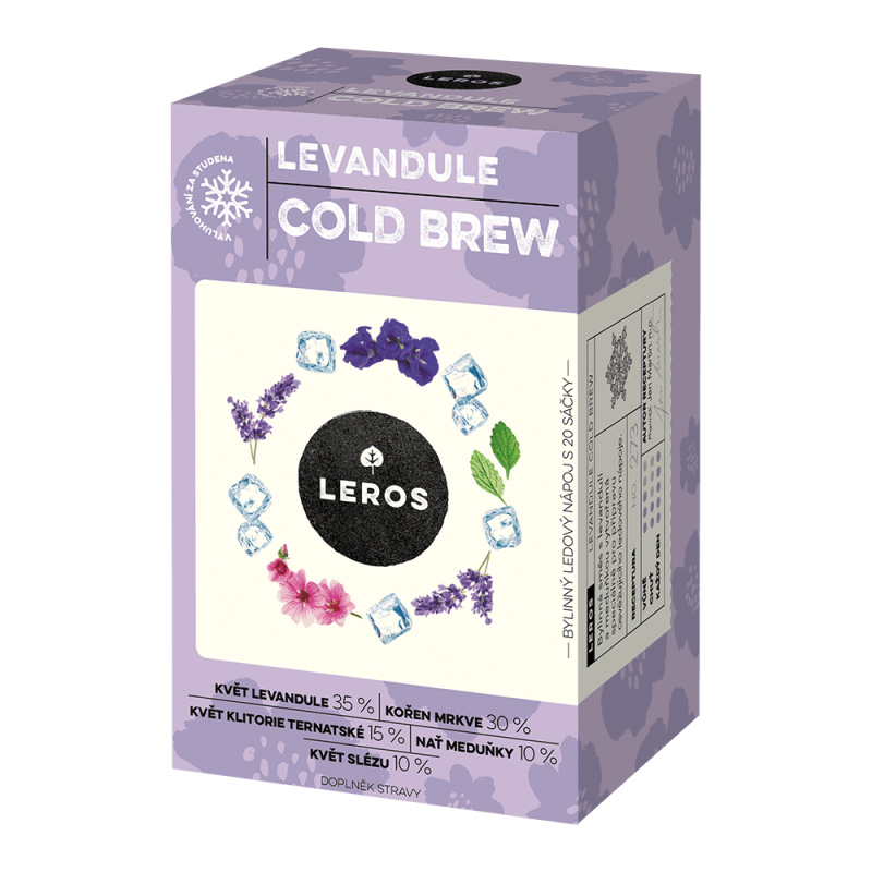 LEROS Levandule Cold Brew bylinný čaj 20 sáčků
