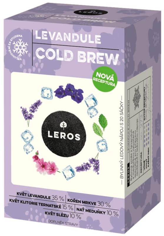 LEROS Levandule Cold Brew bylinný čaj 20 sáčků