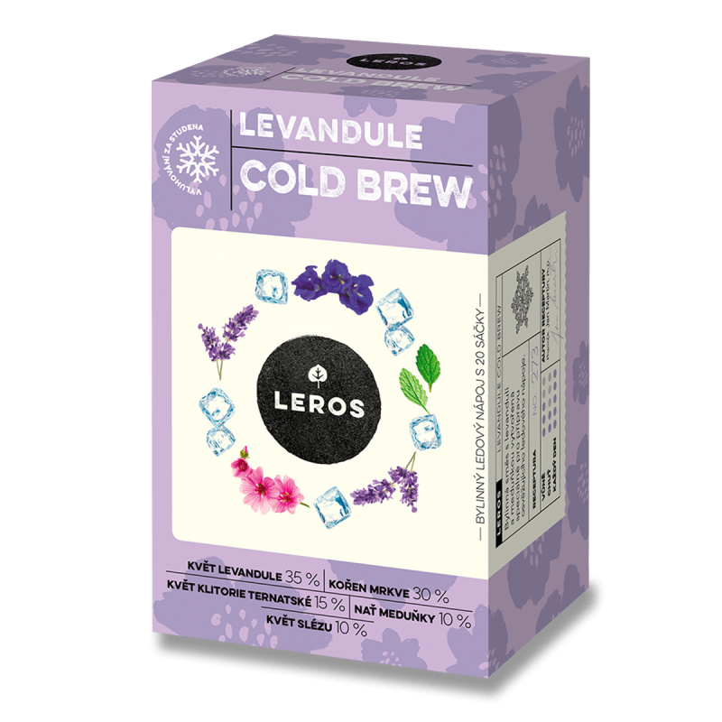 LEROS Levandule Cold Brew bylinný čaj 20 sáčků