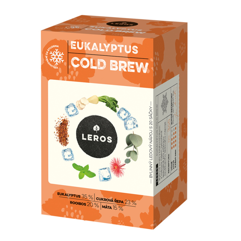 Leros Eukalyptus Cold Brew porcovaný čaj 20x1,8 g