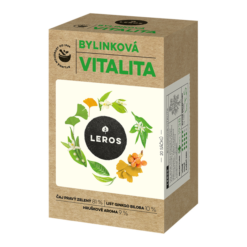 Leros - bylinný čaj - Bylinková vitalita