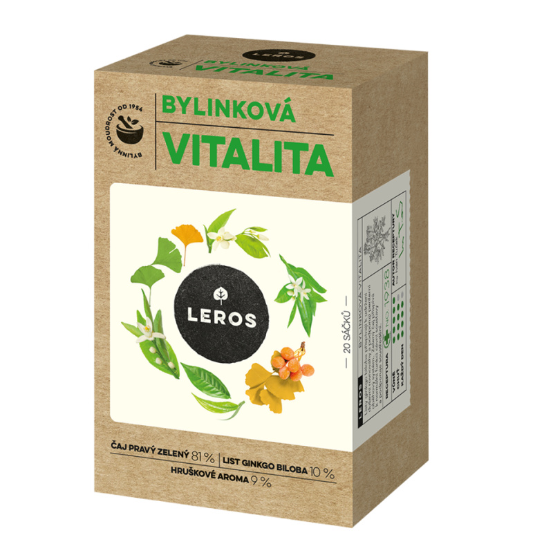 Leros - bylinný čaj - Bylinková vitalita