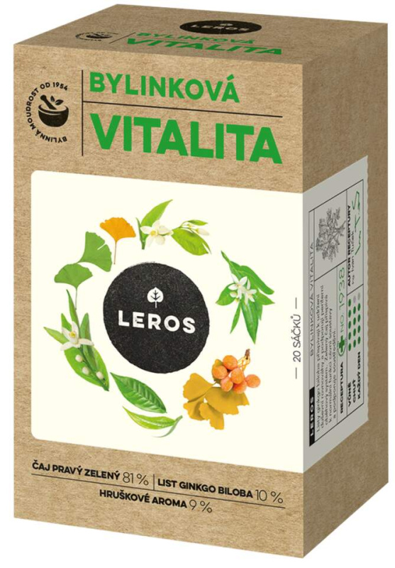Leros - bylinný čaj - Bylinková vitalita