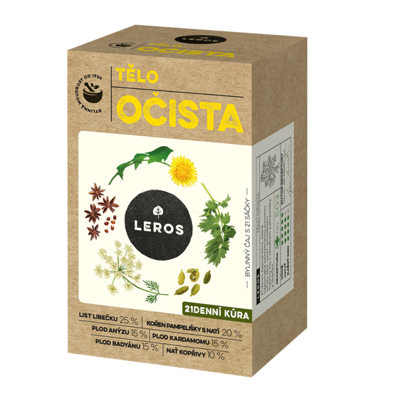 Leros Dobré bytí - bylinný čaj - Očista těla