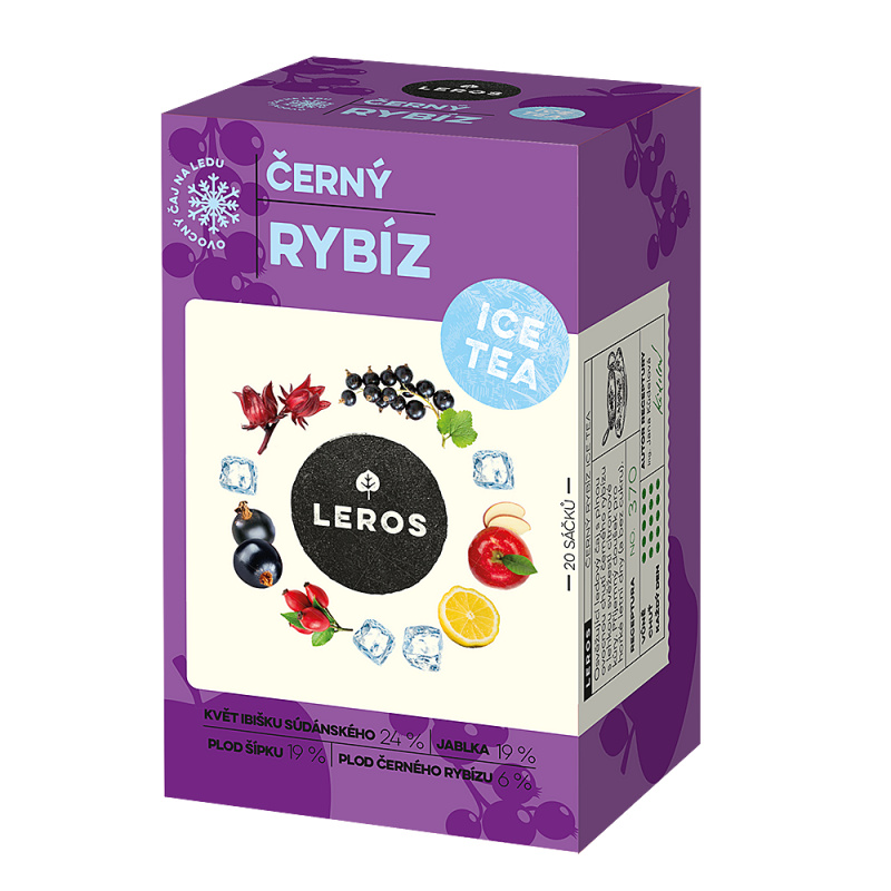 LEROS Ice tea černý rybíz čaj 20 sáčků