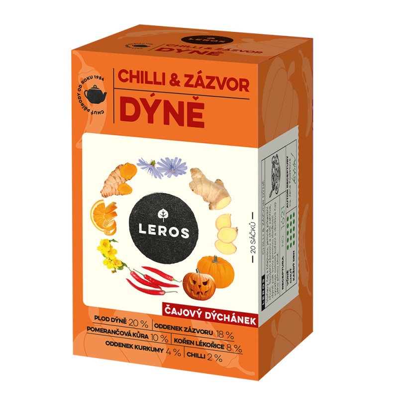 Leros Čajový Dýchánek, Chilli & Zázvor Dýně
