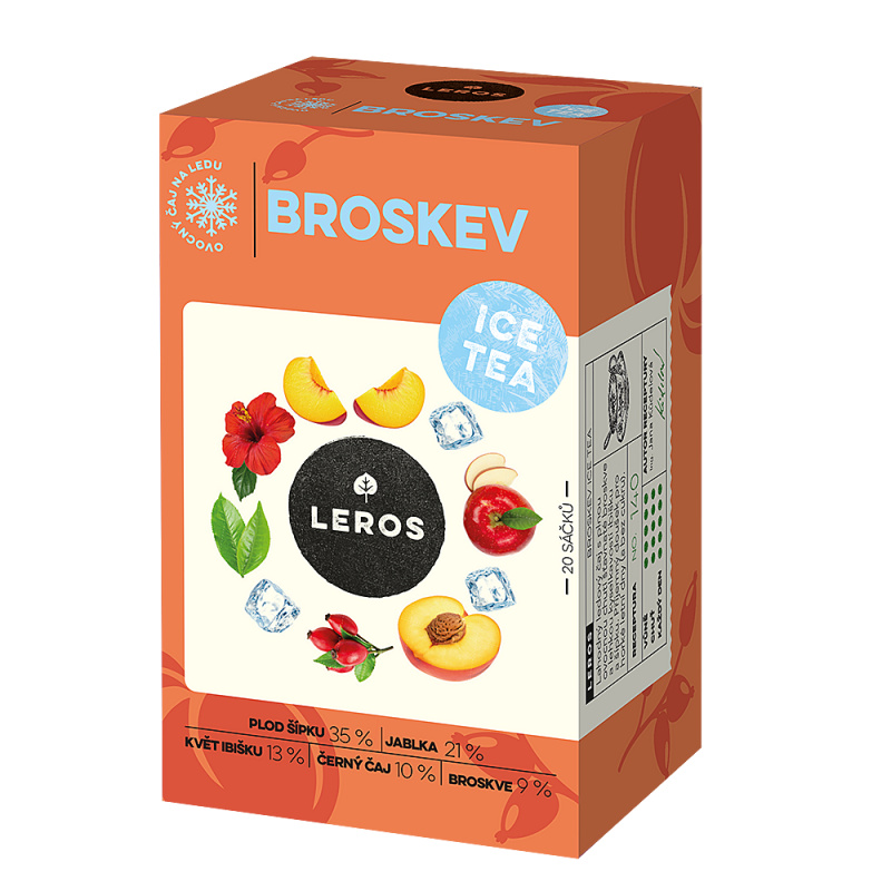 LEROS Ice tea broskev čaj 20 sáčků