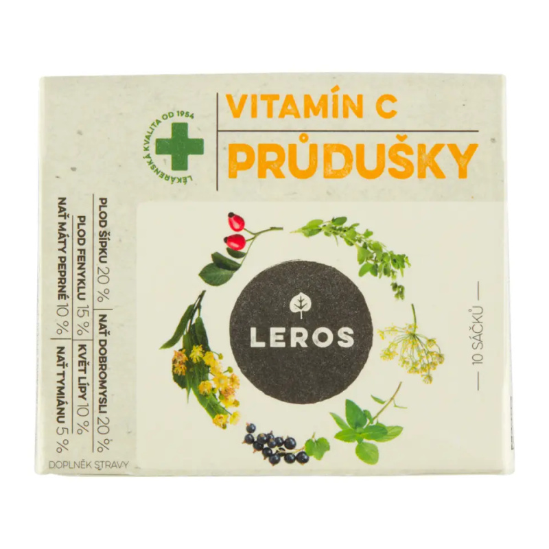 Leros Průdušky - bylinný čaj - šípek & lípa