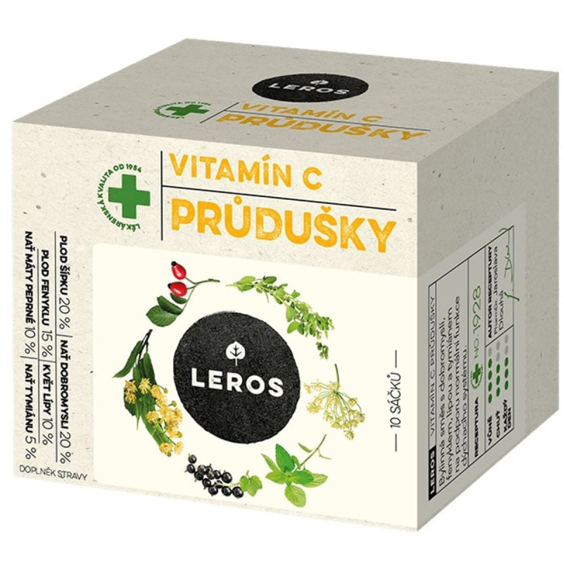 Leros Průdušky - bylinný čaj - šípek & lípa