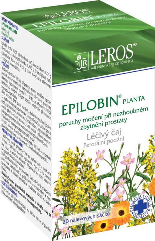 LEROS Epilobin planta léčivý porcovaný čaj 1,5 g 20 sáčků