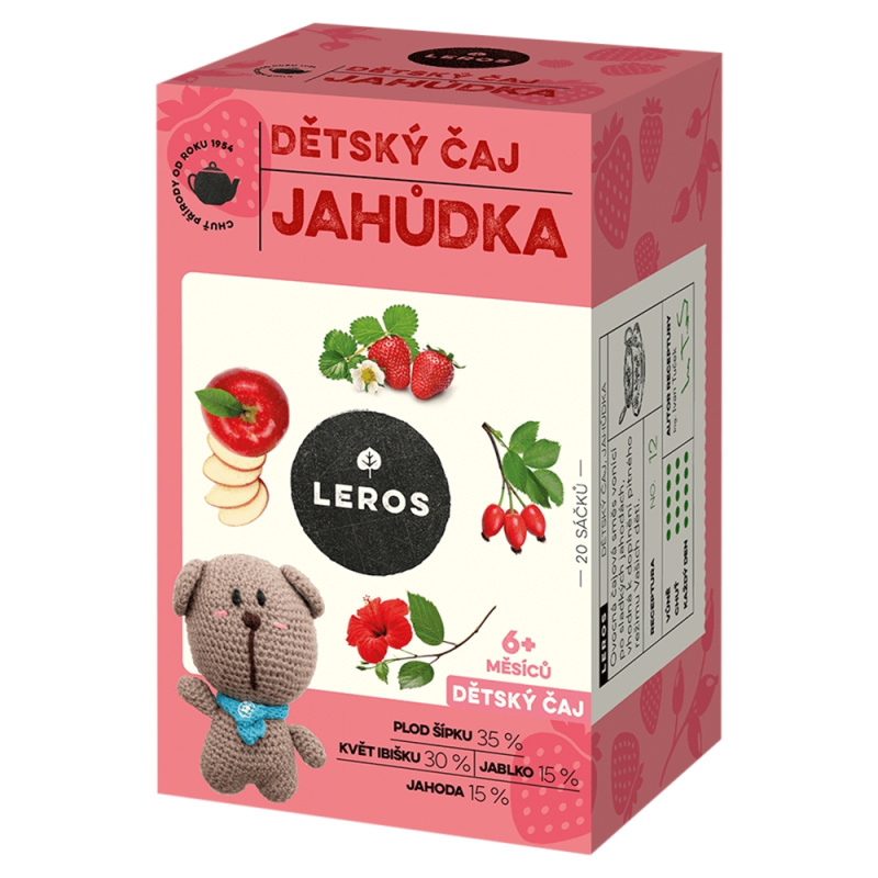 LEROS Dětský čaj jahůdka 20 sáčků
