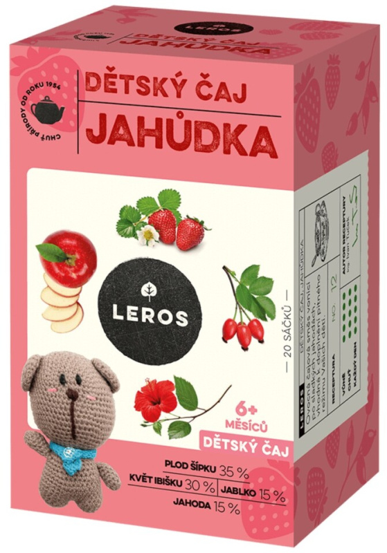 LEROS Dětský čaj jahůdka 20 sáčků