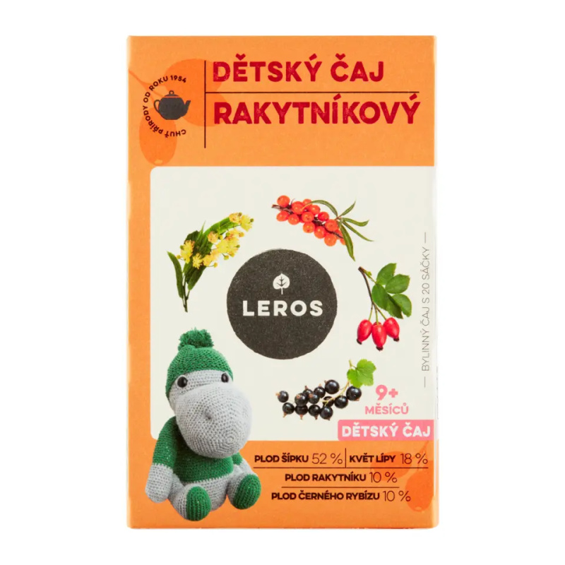 LEROS Dětský čaj Rakytníkový 20 sáčků