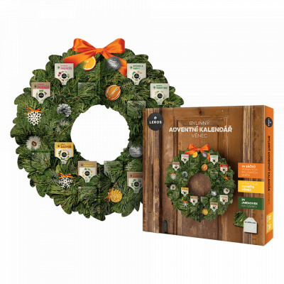 LEROS bylinný adventní kalenář věnec 24 sáčků
