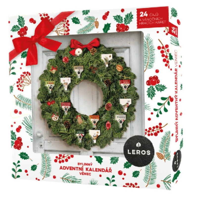 LEROS bylinný adventní kalenář věnec 24 sáčků