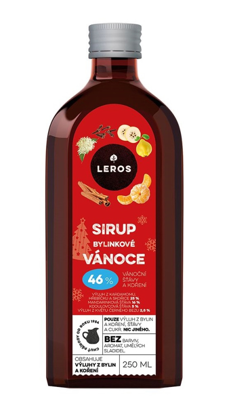 LEROS Sirup bylinkové Vánoce 250 ml