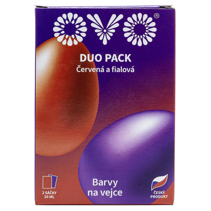 OVO tekuté barvy DUO 2x20ml červ/fialová