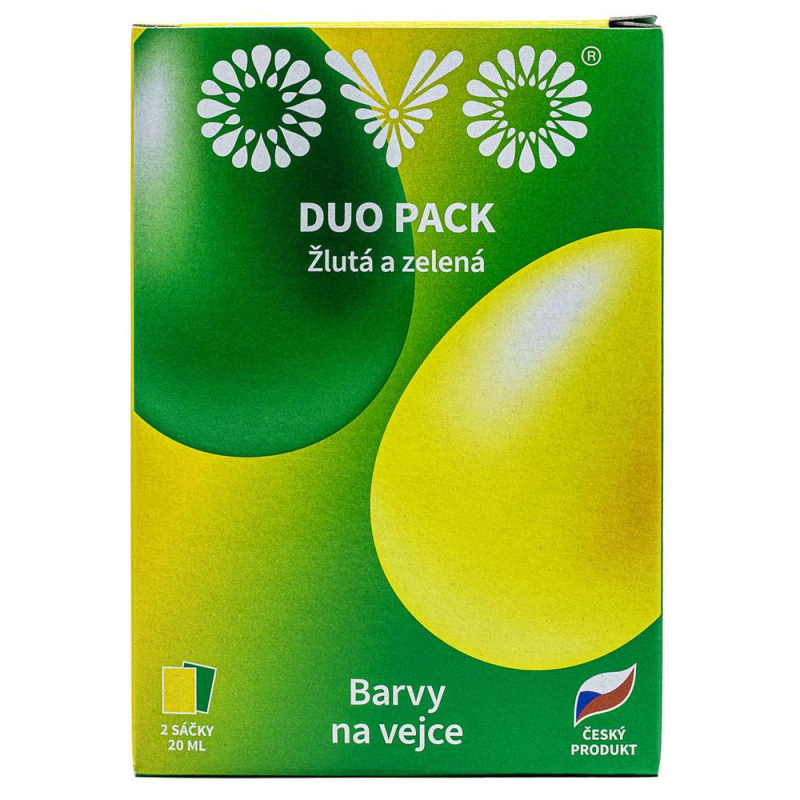OVO tekuté barvy DUO 2x20ml zelená/žlutá