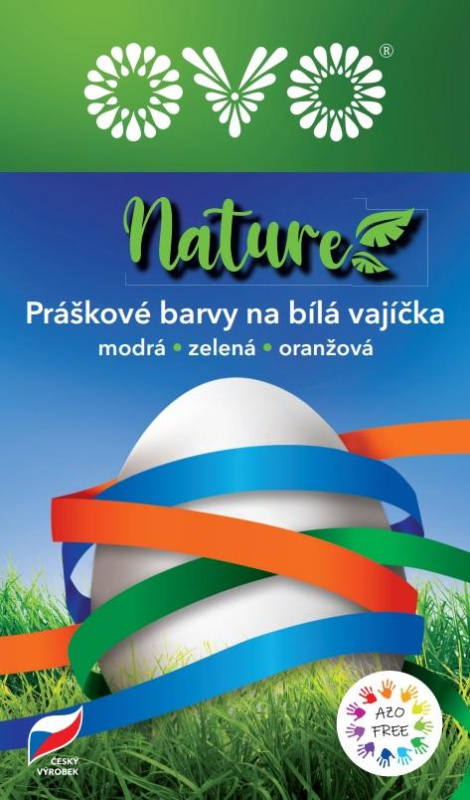 OVO Nature (3ks/bli) mod, zele, oranž