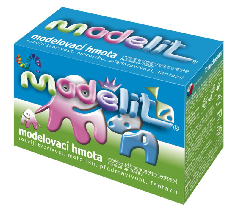 Modelovací hmota bílá MODELIT 500 g, teplem tvrditelná