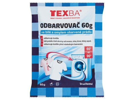 Druchema Texba Odbarvovač 60g na bílé a omylem obarvené prádlo