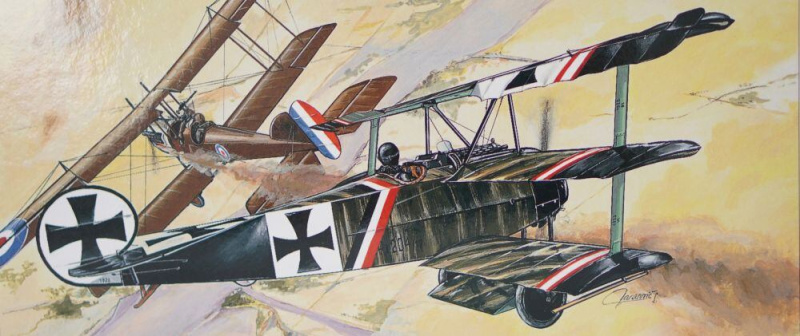 Směr Fokker Dr.1 slepovací stavebnice letadlo 1:48