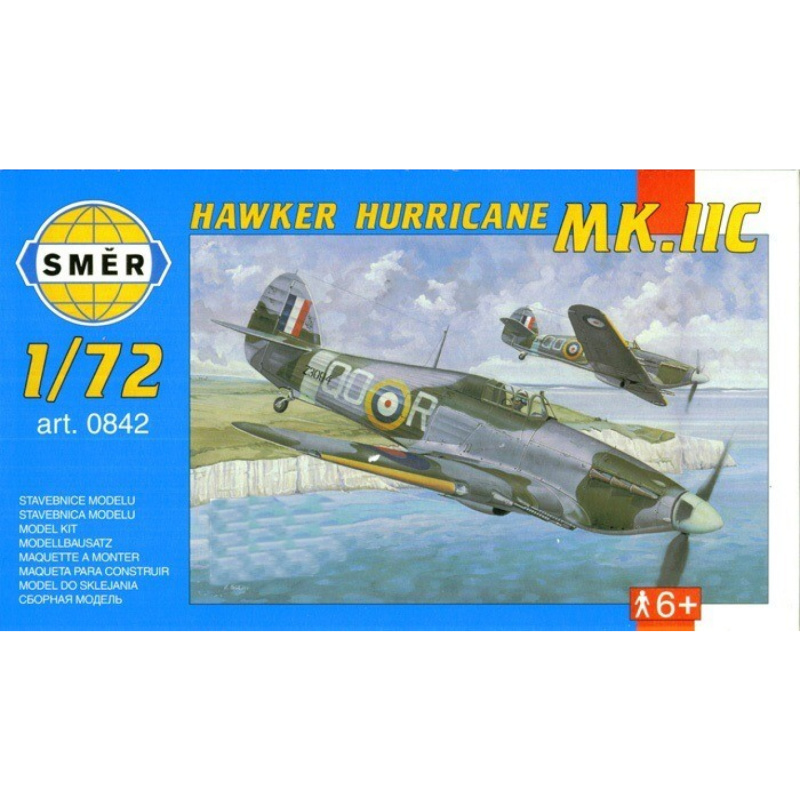 Směr Model letadlo Hawker Hurricane MK IIC stavebnice letadla 1:72