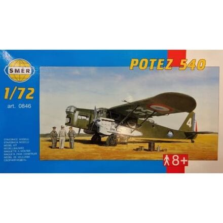 Směr plastikový model letadla ke slepení Potez 540 slepovací stavebnice letadlo 1:72