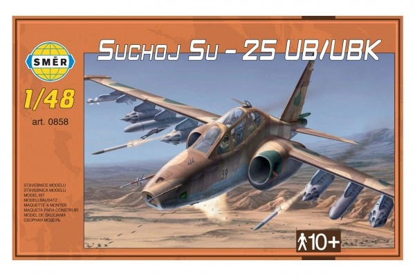 Směr plastikový model letadla ke slepení Suchoj SU-25 UB-UBK slepovací stavebnice letadlo 1:48