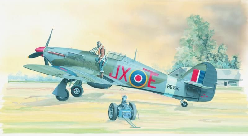 Směr Model Hawker Hurricane MK.II HI TECH 16,9x13,6cm v krabici 25x14,5x4 1:72