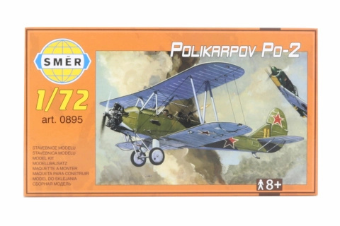 Směr SMĚR Model letadlo dvouplošník Polikarpov Po-2 Kola stavebnice letadla 1:72
